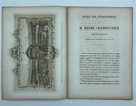 Notice sur l'etablissement de M. Henri Charpentier imprimeur-editeur, Nantes et Paris (ancienne maison Charpentier pere, fils & Cie)